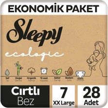 Sleepy Ecologic Ekonomik Paket Bebek Bezi 7 Numara Xxlarge 28 Adet