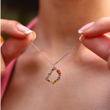 By Golden House Mix Safir Harf Kolye