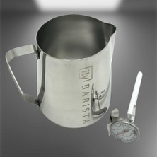 İly Analog Termometreli Çelik Süt Potu