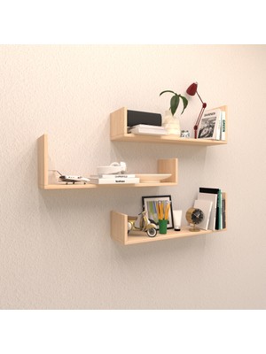 Rafkestir 3 Lü Corona Duvar Rafı Akçaağaç ( Mat )