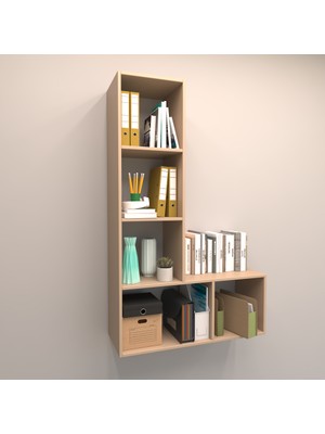 Rafkestir Atlas Duvar Raf Set Hareli Ceviz (Mat)