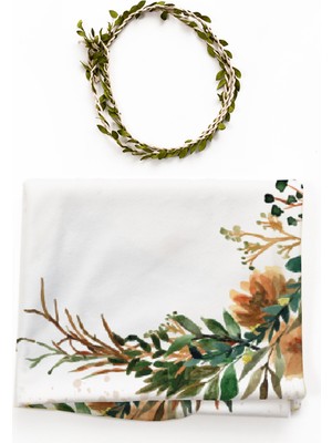 Hediyesepeti Hediye Sepeti Bahar Dalları Aylık | Haftalık Doğum Hediyesi Fotoğraf Çekim Battaniyesi