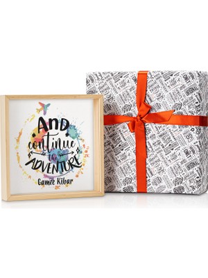 Hediyesepeti Hediye Sepeti Maceraya Devam Tasarımlı Ahşap Bilet Koleksiyon Kutusu