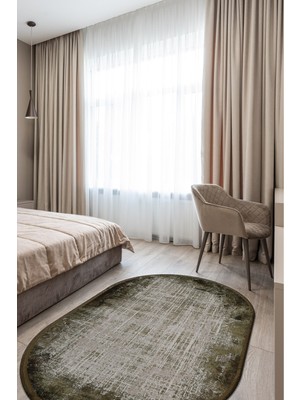 Naar Pierre Cardin Magnifique MQ25F 120X180 Krem / Yeşil Oval Halı ~ 2.16 M2