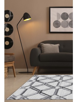 Naar Adorno El Dokuma Bambu Kc 934 Gri 130X190 Halı ~ 2.47 M2