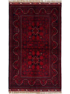 Naar Afgan Khamyab 19010-10 84X133 Kırmızı El Dokuma Yolluk Halı ~ 1.12 M2