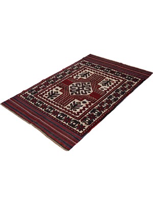 Naar Afgan Berceste 1800013 120X188 Kırmızı El Dokuma Kilim ~ 2.26 M2