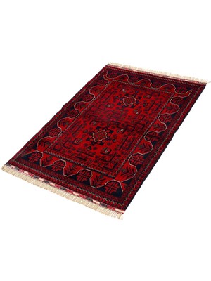 Naar Afgan Khamyab 19005-5 84X120 Kırmızı El Dokuma Yolluk Halı ~ 1.01 M2