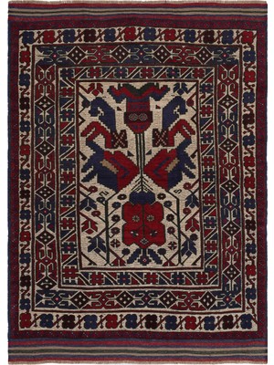 Naar Afgan Berceste 180007 125X174 Kırmızı El Dokuma Kilim ~ 2.18 M2