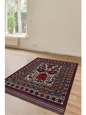 Naar Afgan Berceste 180007 125X174 Kırmızı El Dokuma Kilim ~ 2.18 M2