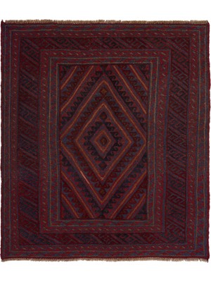 Naar Afgan Berceste 18054 119X133 Kırmızı El Dokuma Kilim ~ 1.58 M2