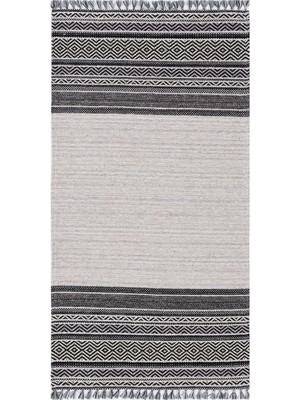 Naar Handy Kilim KLM01 Gri / Siyah 80X150 Yolluk Halı~ 1.2 M2 ~ 1.2 M2