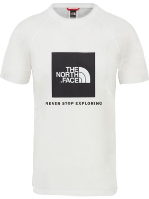 The North Face M Raglan Redbox Tee Erkek Günlük Tişört NF0A3BQOFN41 Beyaz