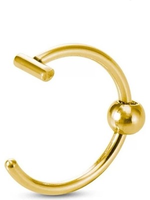 Bylin Altın Delik Gerektirmeyen Halka Dudak ve Kulak Piercing/ Earcuff