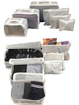 Harika İkizler 2 Set Valiz Içi Düzenleyici Valiz Organizeri (12 Parça)