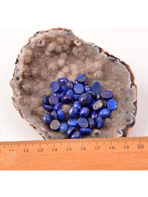 Taş Sandığı Lapis Lazuli Taşı Kabaşon – 6x8 mm Yüzük ve Kolye Taşı