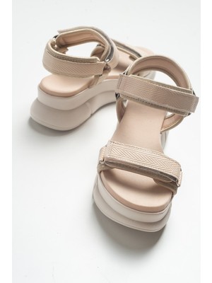 Luvi 4760  Bej Kadın Sandalet