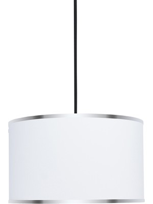 Minimal Viscose 40X40X21 Siyah Elektrik Kablolu Kumaş Avize