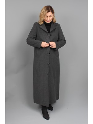 Glr & Gym Yaren Kadın Kışlık Lacivert Kaşe Manto