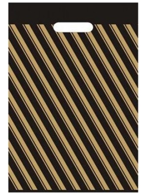 Doğa Ecoplast Siyah Diagonal Takviyeli Poşet 26 x 38 cm No:2 10 x 50'li