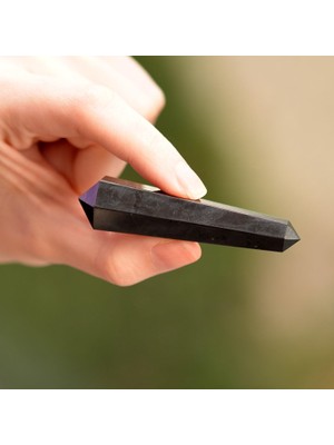 Taş Sandığı Shungit Taşı Çift Uçlu Kazık Kütle