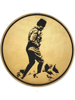 Seyhan Askeri Malzeme  Atatürk Kocatepe Deri Peç - Arma - Askeri Patch