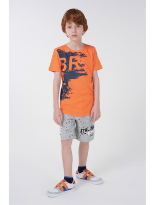 BRZ Collection Neon Baskılı Erkek Çocuk Kısa Kollu T-Shirt