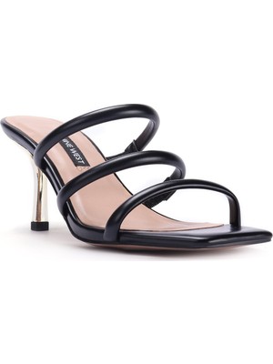 Nine West Mocu 2fx Siyah Kadın Topuklu Terlik