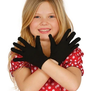 10 Adet 23 Nisan Için Siyah Renk Likralı Çocuk Gösteri Eldiveni 5-10 Yaş