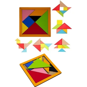Roseroi Ahşap Tangram Zeka Gelişim Eğitici Oyuncak