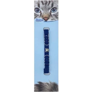 Zilli ve Halkalı Kadife Kedi Boyun Tasması - Lacivert