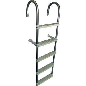 Tekne Merdiveni Alüminyum 5 Basamak Katlanır Paslanmaz 15CM