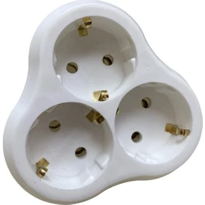 Topraklı 3 Lü Priz Yonca Golyat