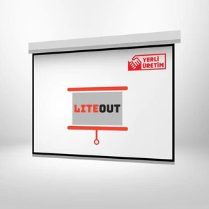 LiteOut 240x200 cm Motorlu Kumandalı Projeksiyon Perdesi