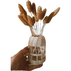 Rattan Doğal Bambu Minik Vazo