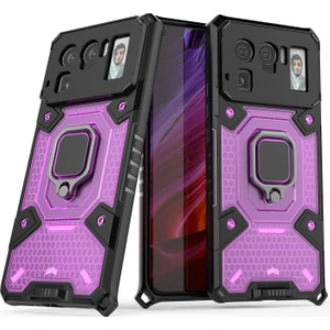 Xiaomi Mi 11 Için Ultra Uzay Pc + Tpu Halka Tutucu Koruyucu Kılıf