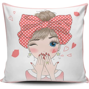 Alkan Homes Kırlent Dünyası Fashion Girl Dijital Baskılı Kırlent Kılıfı