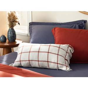 English Home Elegant Lines Pamuk Polyester Dolgulu Kırlent 35 x 50 cm Kiremit