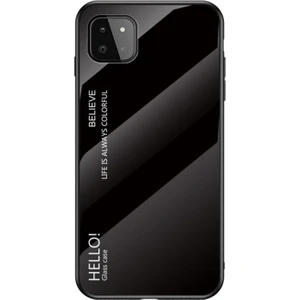 Samsung Galaxy A22 5g Için Iyi Korunan Temperli Cam Renkli Tasarım Cep Telefonu Kılıfı (Yurt Dışından)