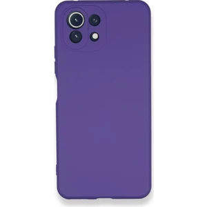 Xiaomi Mi 11 Lite Kapak Kamera Korumalı Içi Kadife Lansman Silikon Kılıf - Mor