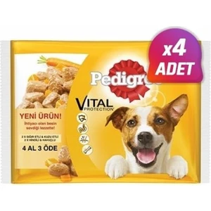 Multipack Sığır Etli&kuzu ve Hindi&havuç Pouch 4X100 gr 4 Adet