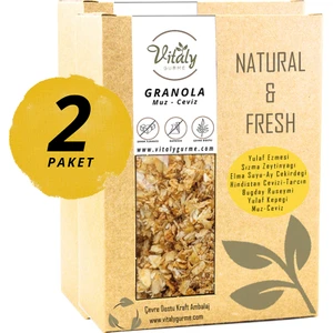 Doğal Katkısız Granola Muz - Ceviz 2'li Paket 2X320G