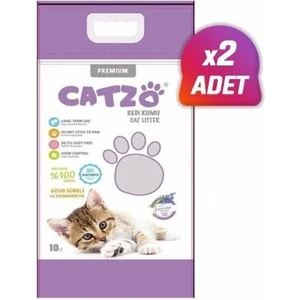 Bentonit Lavanta Kokulu Topaklanan Kedi Kumu 10 Lt 2 Adet