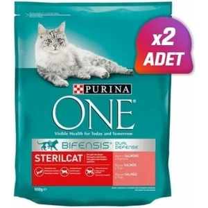 One Sterilised Somonlu Kısırlaştırılmış Kedi Maması 800 gr 2 Adet