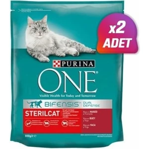 One Sterilised Sığır Etli Kısırlaştırılmış Kedi Maması 800 gr 2 Adet