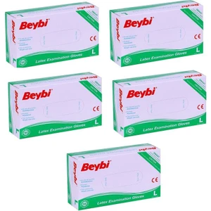 Lateks Pudralı  Eldiveni Large 100lü 5 Adet