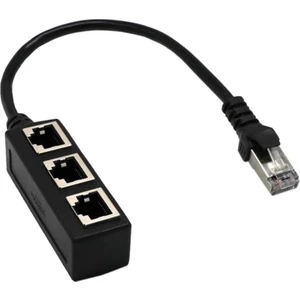 1 - 3 Port Ethernet Anahtarı Y Splitter Adaptör Kablosu Cat 5/6 Lan Için (Yurt Dışından)