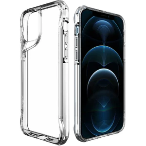 Case 4U Apple iPhone 12 Pro Kılıf Darbe Emici Kamera Korumalı Kenar 2.0mm T-Max Arka Kapak Şeffaf