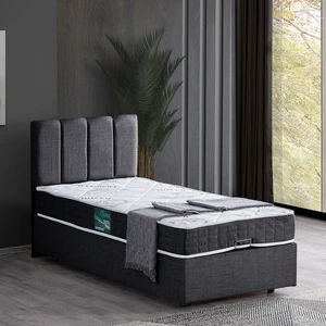 Defne Tek Kişilik Baza Başlık Comfort Yatak, Antrasit