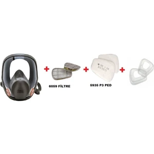 ™ 6800 Tam Yüz Gaz Maskesi +6059 Abek1 Filtre +5935 P3 Ped+ 501 Filtre Tutucu Kapak